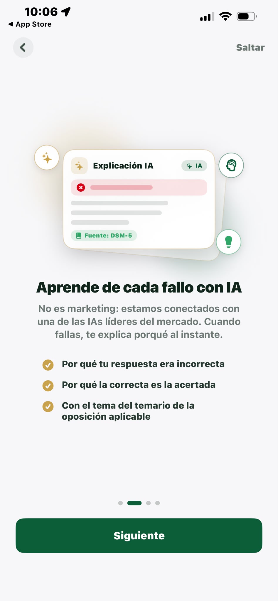 Explicaciones con inteligencia artificial en PSICOMIL App