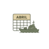 Icono calendario mensual abril