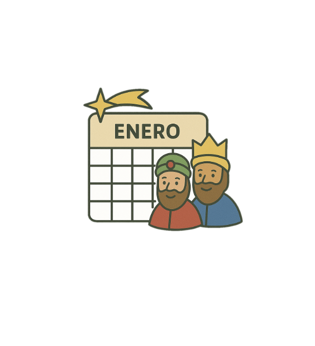 Icono calendario mensual enero
