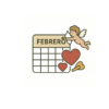 Icono calendario mensual febrero
