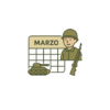Icono calendario mensual marzo