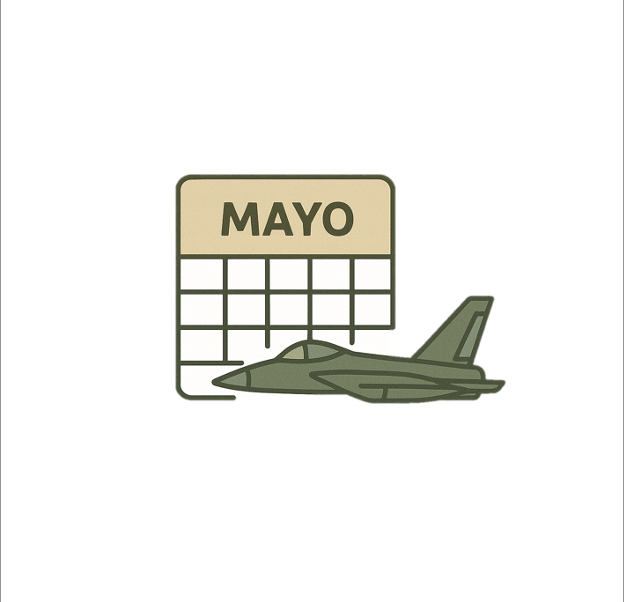 Icono calendario mensual mayo