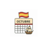 Icono calendario mensual octubre