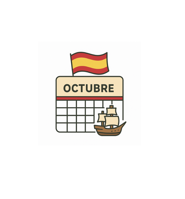Icono calendario mensual octubre