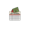 Icono de un calendario mensual septiembre