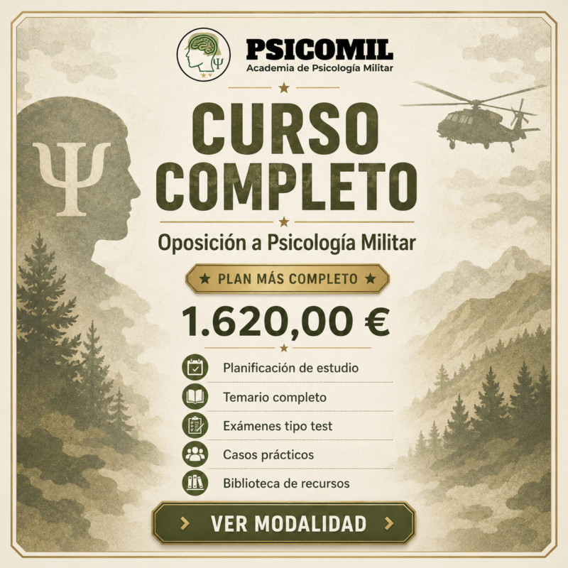 CURSO COMPLETO Oposición a Psicología Militar