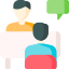 icono de dos personas teniendo una conversación