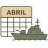 Icono calendario mensual abril