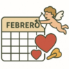 Icono calendario mensual Febrero