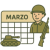 Icono calendario mensual marzo