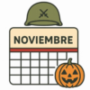 Icono calendario mensual noviembre