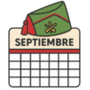 Icono calendario mensual septiembre